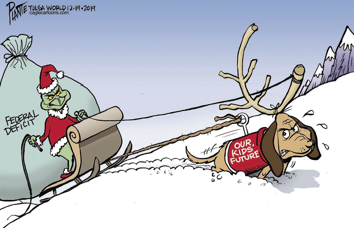 Bruce Plante Cartoon: The Grinch that stole the future